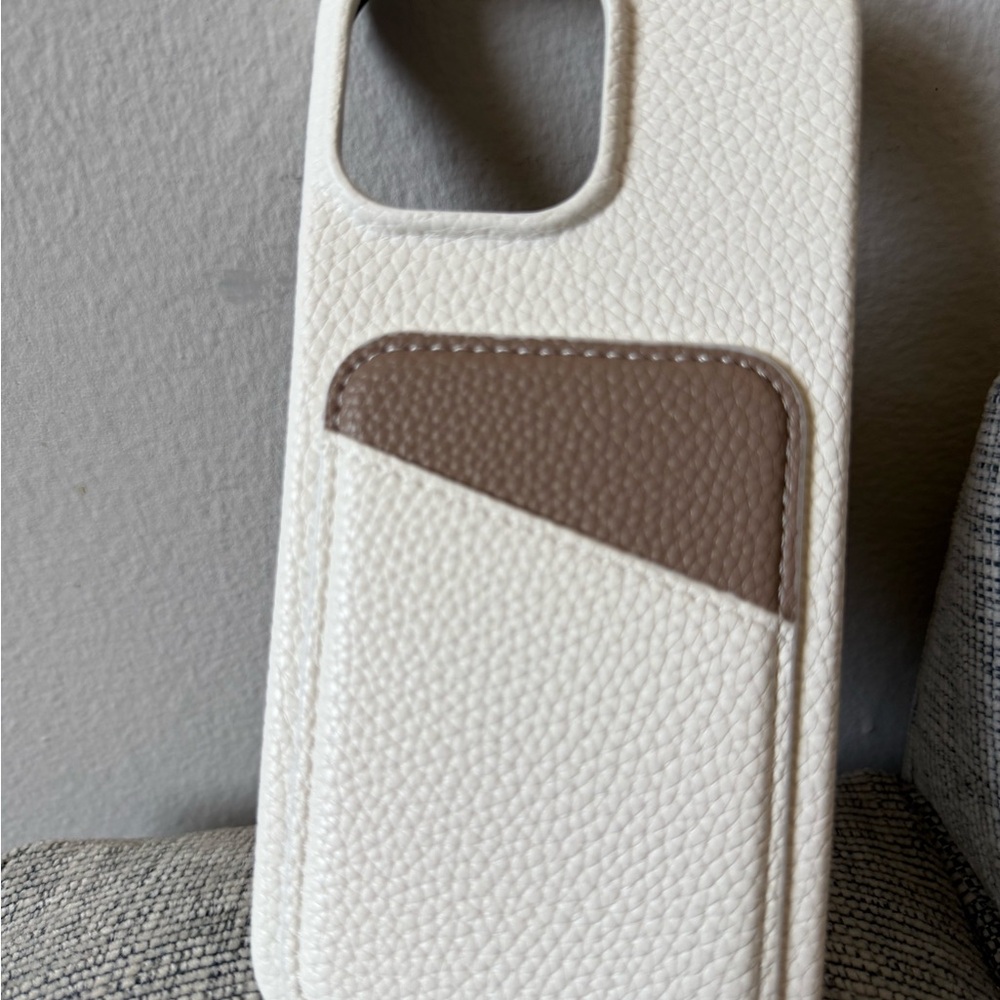 Elegant White and Brown Phone Case